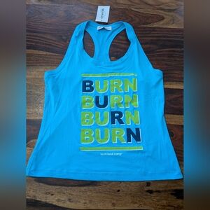 Burn Boot Camp Women's Blue Graphic Tank Top